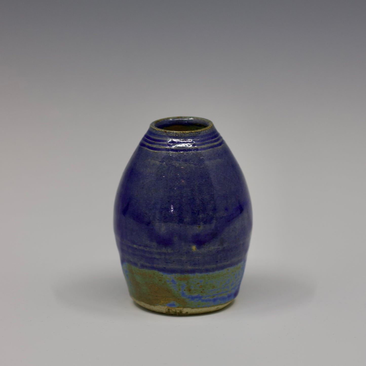 Cobalt Stoneware Bud Vase
