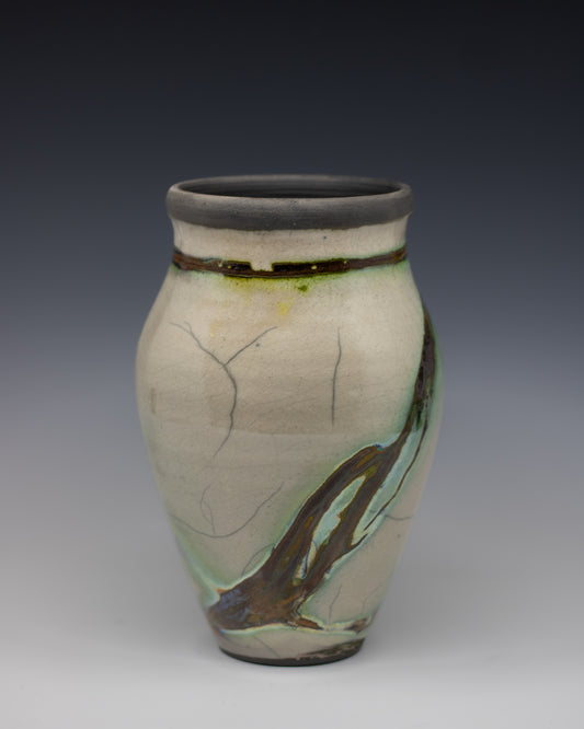 7” Raku Vase