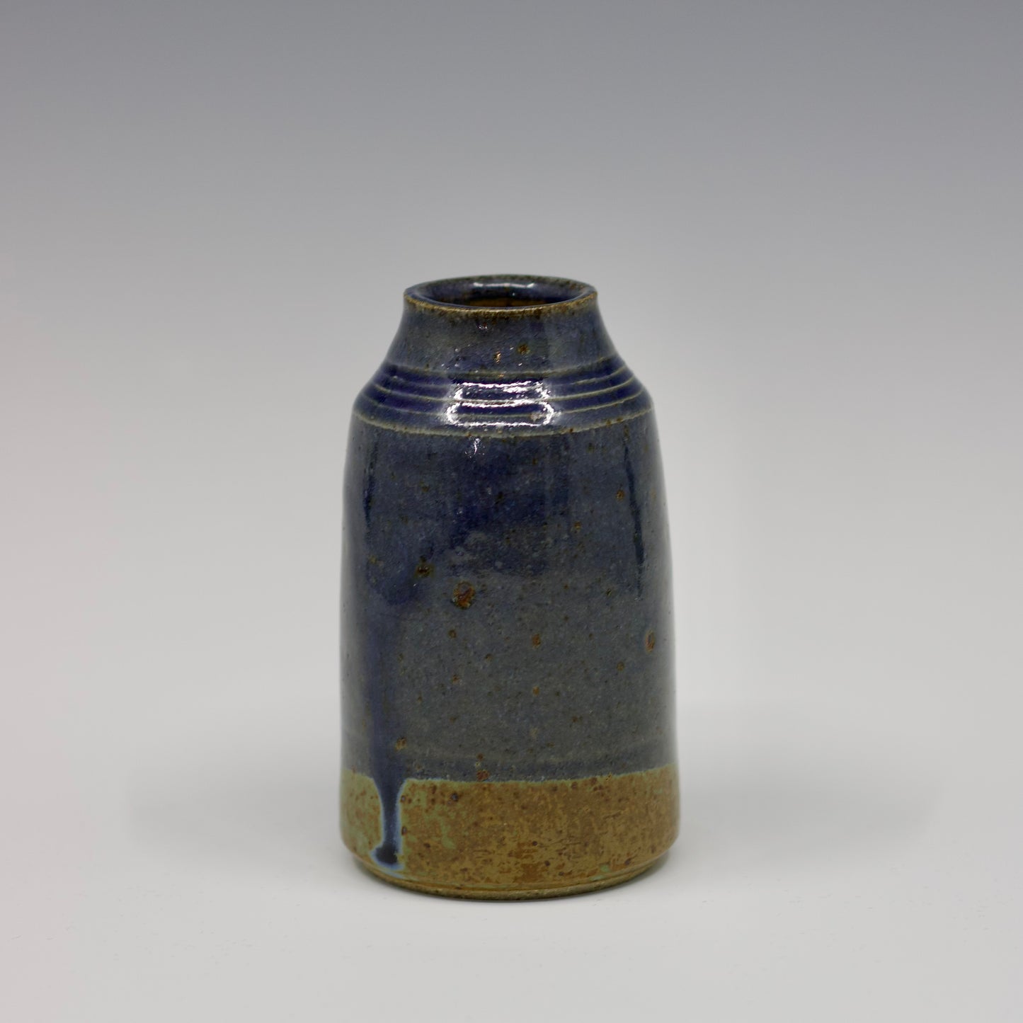 Cobalt Stoneware Bud Vase