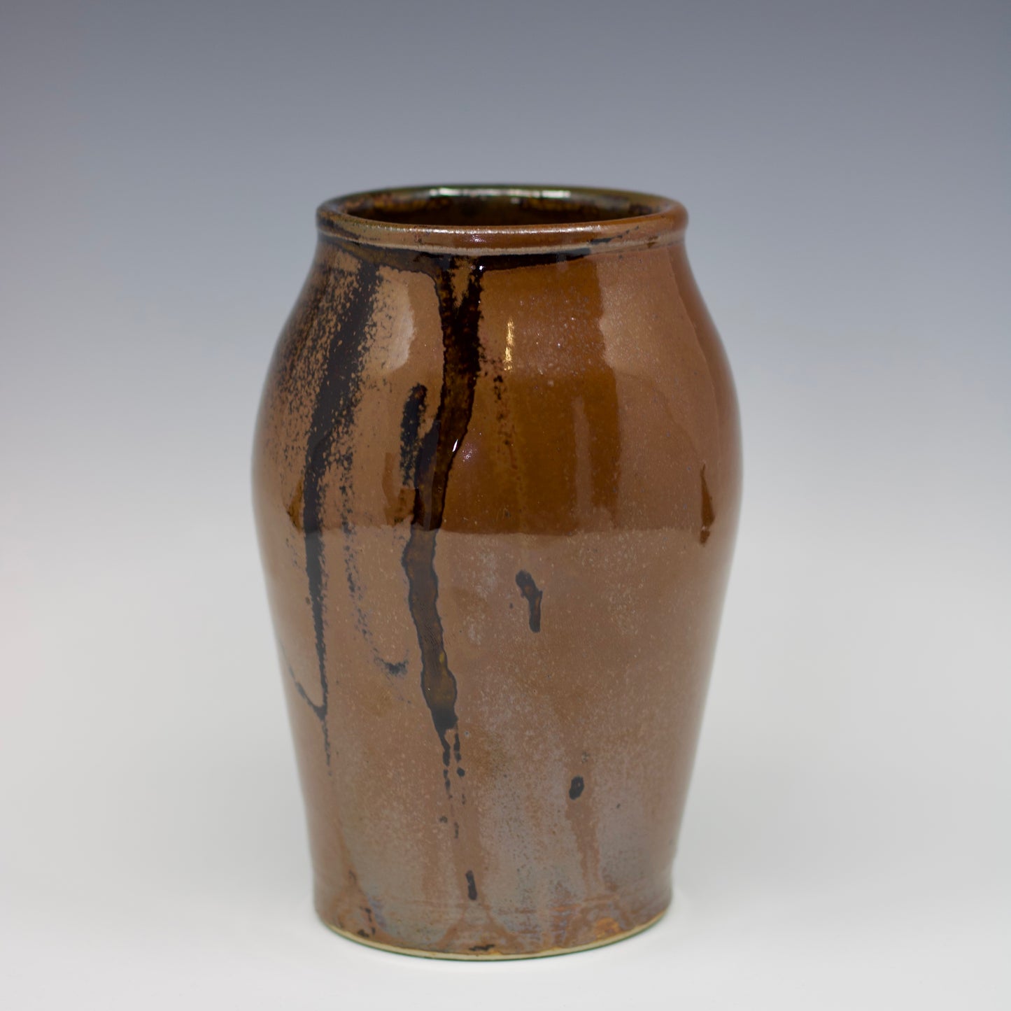 Tenmoku Stoneware Vase