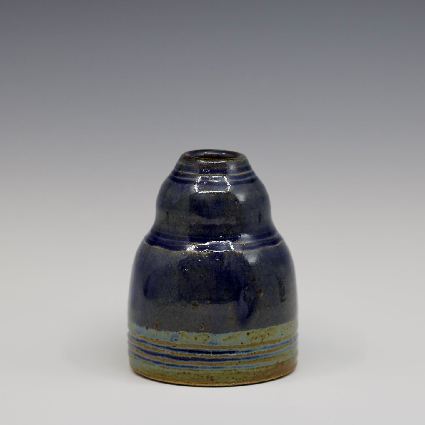 Cobalt Stoneware Bud Vase