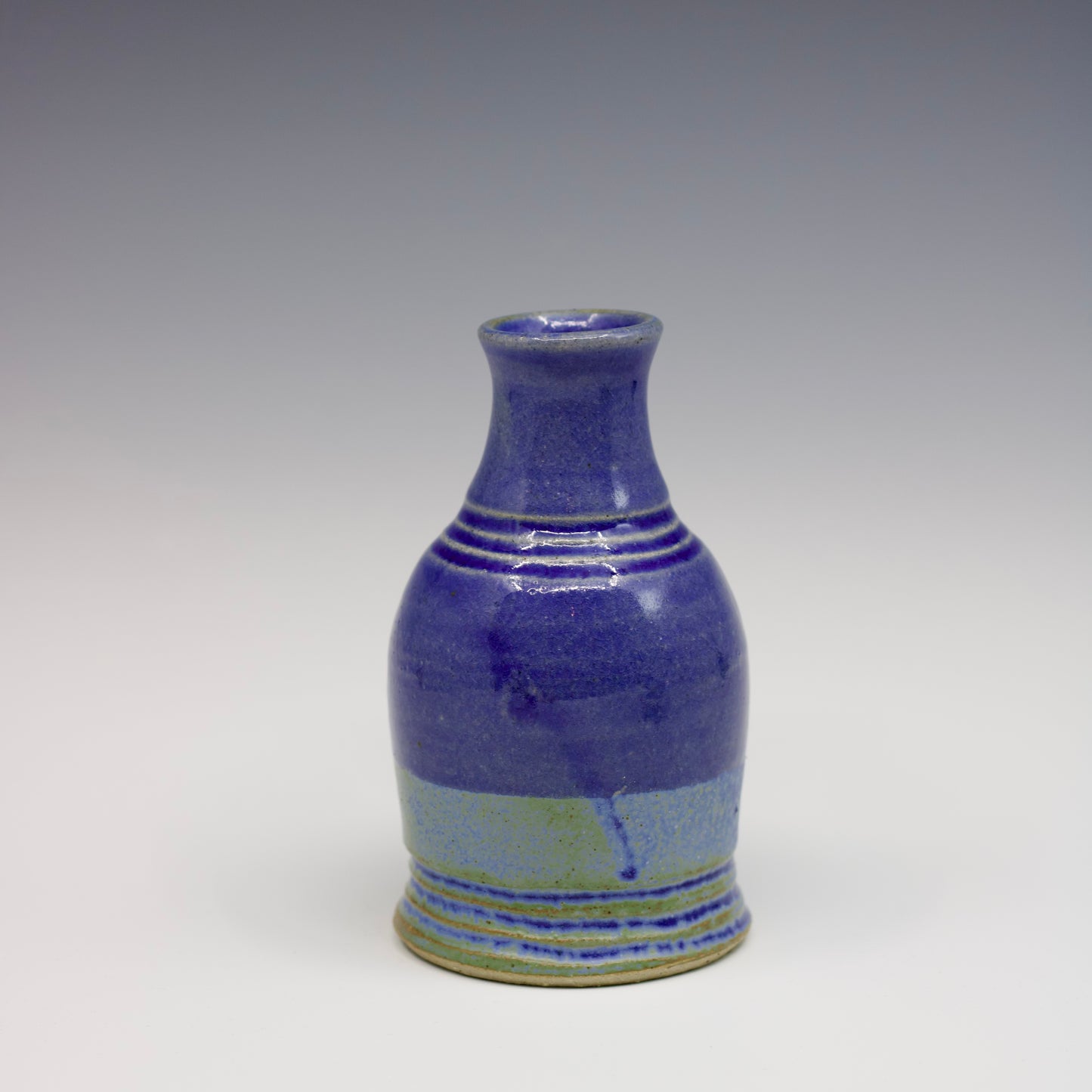 Cobalt Stoneware Bud Vase