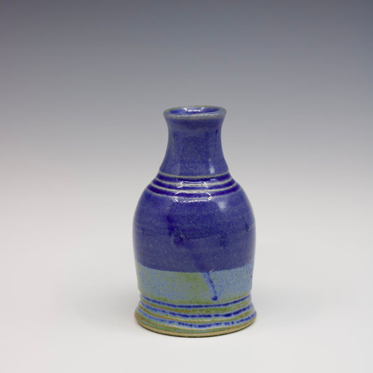 Cobalt Stoneware Bud Vase